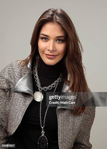 Miss Universe Dayana Mendoza poses for a portrait during the 2010 Sundance Film Festival held at the Getty Images portrait studio at The Lift on...