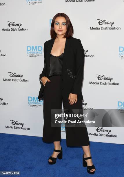 Actress Ariela Barer attends the Disney/ABC International Upfronts at the Walt Disney Studio Lot on May 20, 2018 in Burbank, California.