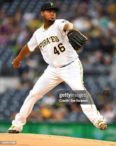 Ivan Nova of the Pittsburgh Pirates pitches during the game against the San Diego Padres at PNC Park on May 18, 2018 in Pittsburgh, Pennsylvania.