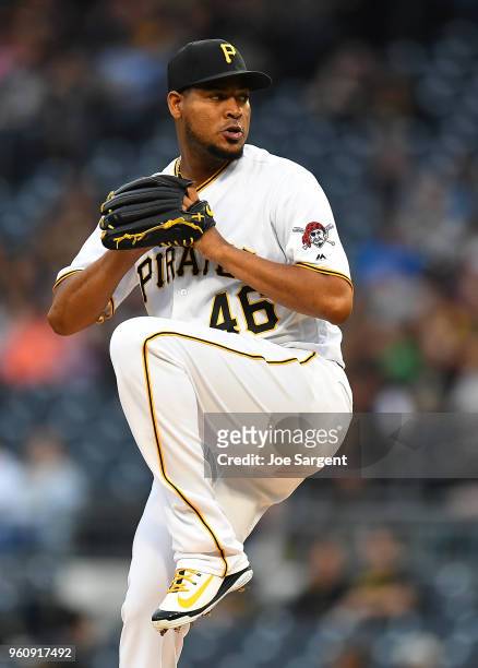 Ivan Nova of the Pittsburgh Pirates pitches during the game against the San Diego Padres at PNC Park on May 18, 2018 in Pittsburgh, Pennsylvania.
