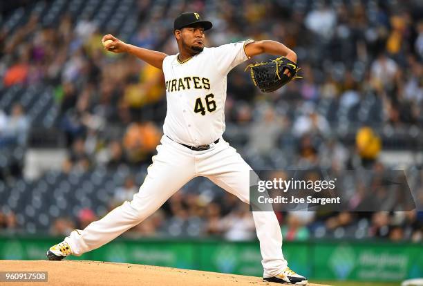 Ivan Nova of the Pittsburgh Pirates pitches during the game against the San Diego Padres at PNC Park on May 18, 2018 in Pittsburgh, Pennsylvania.