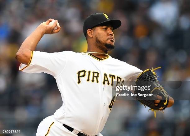 Ivan Nova of the Pittsburgh Pirates pitches during the game against the San Diego Padres at PNC Park on May 18, 2018 in Pittsburgh, Pennsylvania.