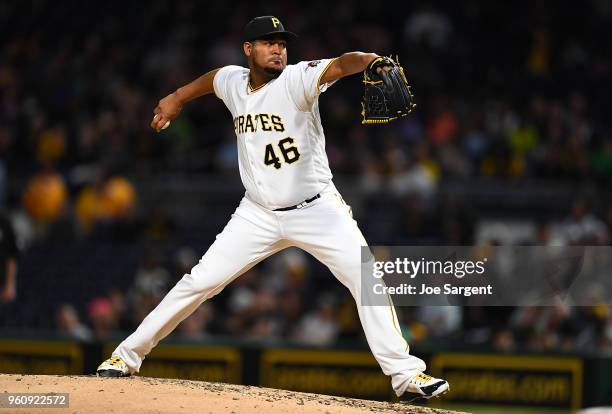 Ivan Nova of the Pittsburgh Pirates pitches during the game against the San Diego Padres at PNC Park on May 18, 2018 in Pittsburgh, Pennsylvania.