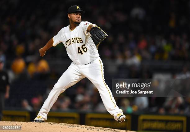 Ivan Nova of the Pittsburgh Pirates pitches during the game against the San Diego Padres at PNC Park on May 18, 2018 in Pittsburgh, Pennsylvania.