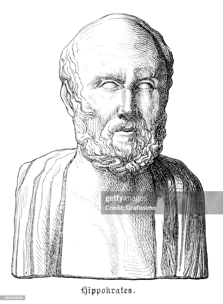 Hippocrates of Kos greek physician portrait 1880