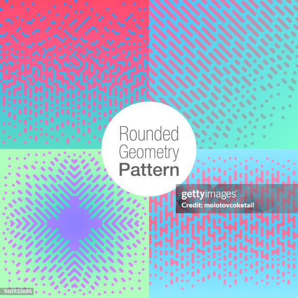 halftone pattern set - fluorescent light stock illustrations