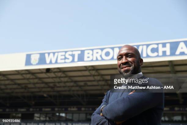 Darren Moore the Head Coach of West Bromwich Albion on May 21, 2018 in West Bromwich, England.