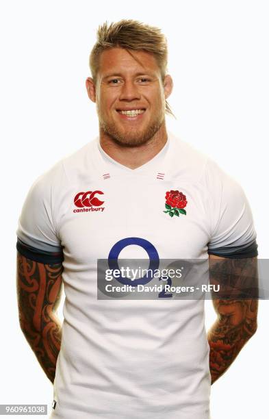 Teimana Harrison of England poses for a portrait during the England Elite Player Squad Photo call held at Pennyhill Park on May 21, 2018 in Bagshot,...