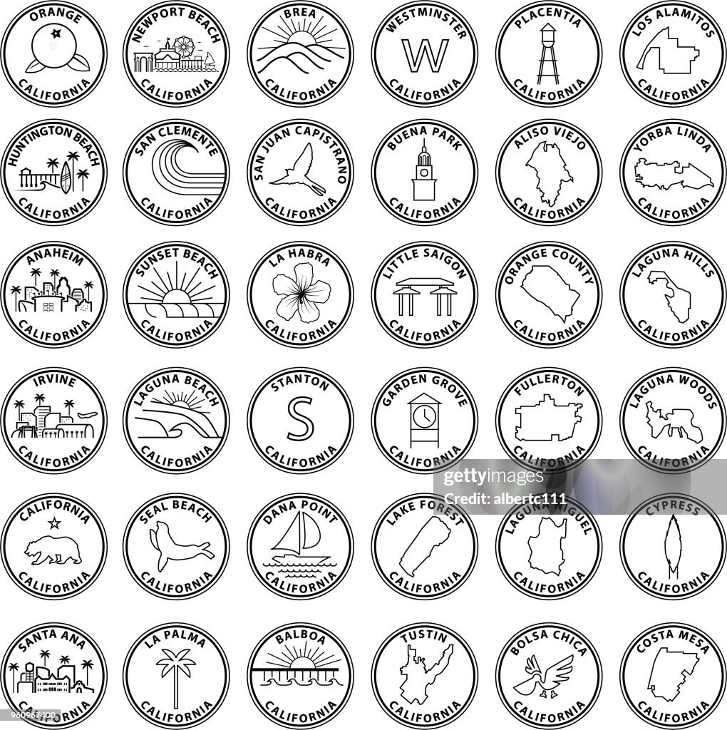 Orange County California simple cityscapes