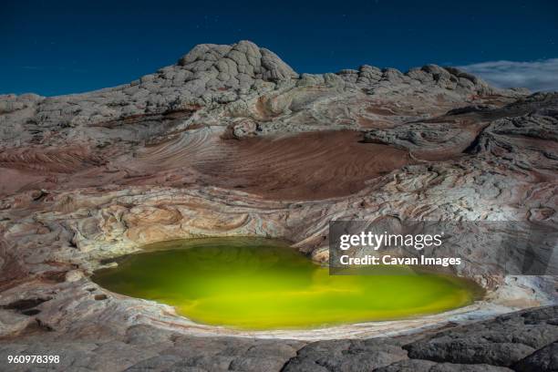 high angle majestic view of pond at marble canyon against sky - marble canyon foto e immagini stock