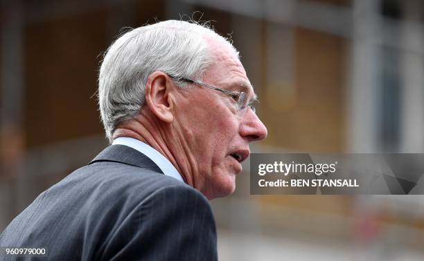 Chairman of the Grenfell Tower Inquiry, retired judge Martin Moore-Bick, leaves after the opening day of the Phase 1 Inquiry hearings into the causes...