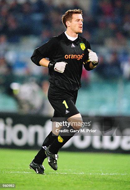 Goalkeeper Mickael Landreau of Nantes during the UEFA Champions League match between SS Lazio and FC Nantes played at the Stadio Olimpico in Rome,...