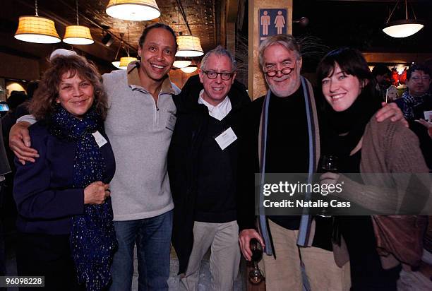 Carol Becker, filmmaker Jamal Joseph, producer/screenwriter James Schamus, Jim Hart and Julia Hart attend the Columbia University Party during the...