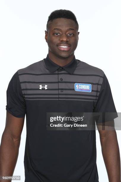 Rawle Alkins poses for a head shot at the Body Image station for the Medical Evaluation portion of the 2018 NBA Combine powered by Under Armour on...