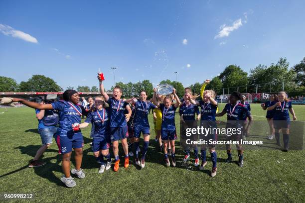 Lucienne Reichardt of Ajax Women, Merel van Dongen of Ajax women, Marjolijn van den Bighelaar of Ajax Women, Davina Philtjens of Ajax Women, Vita van...