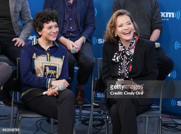 Alia Shawkat and Jessica Walter take part in SiriusXM's Town Hall with The Cast of Arrested Development hosted by SiriusXM's Jessica Shaw at SiriusXM...