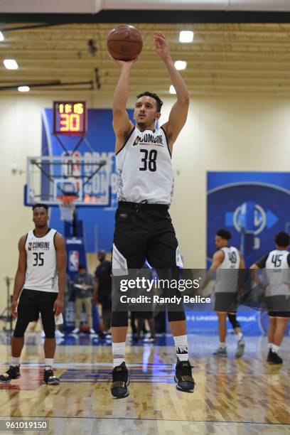 Landry Shamet shoots the ball during the NBA Draft Combine Day 2 at the Quest Multisport Center on May 18, 2018 in Chicago, Illinois. NOTE TO USER:...