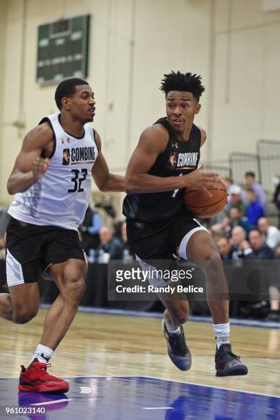 Jaylen Hands drives to the basket during the NBA Draft Combine Day 2 at the Quest Multisport Center on May 18, 2018 in Chicago, Illinois. NOTE TO...