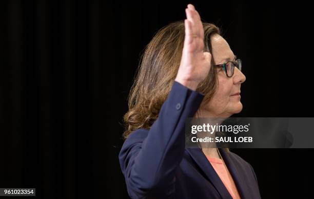 Gina Haspel is sworn-in as Director of the Central Intelligence Agency during a ceremony at CIA Headquarters in Langley, Virginia, May 21, 2018.
