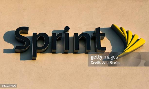 Sprint logo on the exterior of a store.