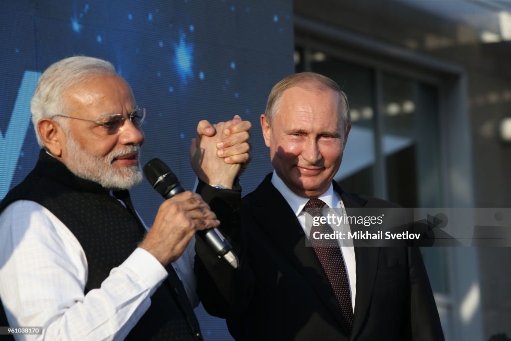 Russian President Vladimir Putin Receives Indian Prime Minister Narendra Modi In Sochi