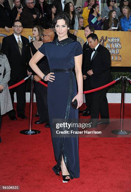 Actress Michelle Forbes arrives at the 16th Annual Screen Actors Guild Awards held at the Shrine Auditorium on January 23, 2010 in Los Angeles,...
