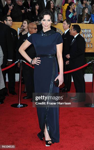 Actress Michelle Forbes arrives at the 16th Annual Screen Actors Guild Awards held at the Shrine Auditorium on January 23, 2010 in Los Angeles,...