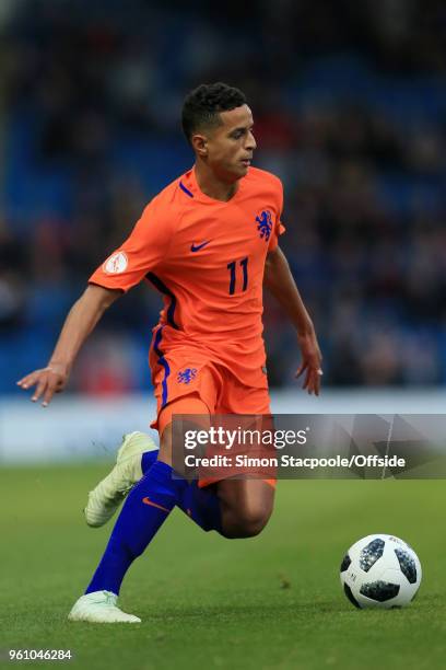 Mohammed Ihattaren of Netherlands in action during the UEFA European Under-17 Championship Semi Final match between England and Netherlands at the...