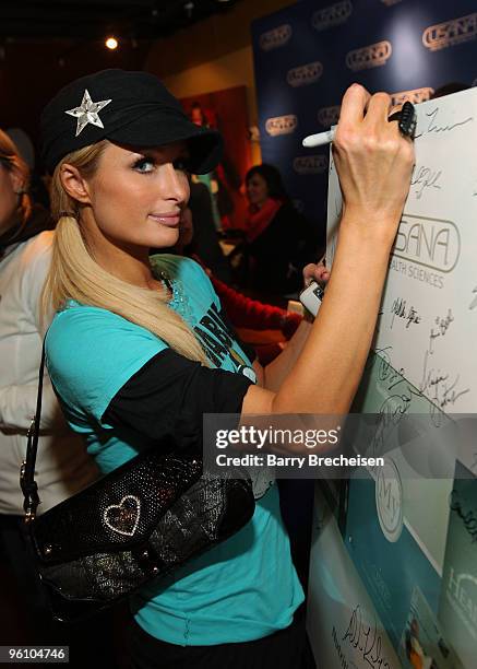 Paris Hilton attends the Kari Feinstein Sundance Style Lounge on January 23, 2010 in Park City, Utah.