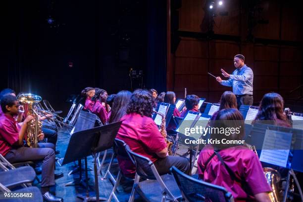 Students perform during the NAMM Day Of Service With DC Public Schools Music Festival At The Kennedy Center on May 21, 2018 in Washington, DC.