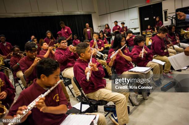 Students perform during the NAMM Day Of Service With DC Public Schools Music Festival At The Kennedy Center on May 21, 2018 in Washington, DC.