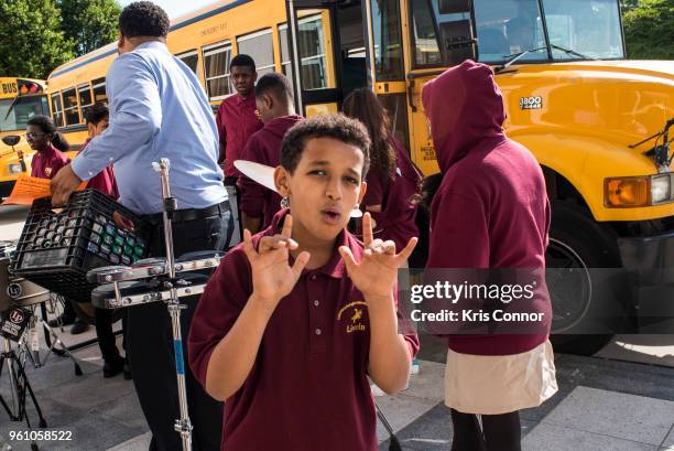 Students perform during the NAMM Day Of Service With DC Public Schools Music Festival At The Kennedy Center on May 21, 2018 in Washington, DC.