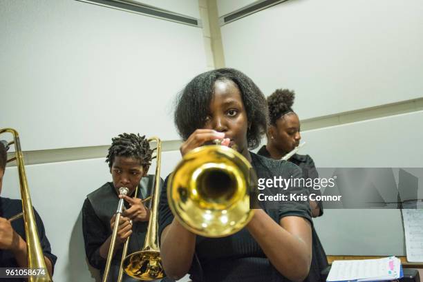 Students perform during the NAMM Day Of Service With DC Public Schools Music Festival At The Kennedy Center on May 21, 2018 in Washington, DC.