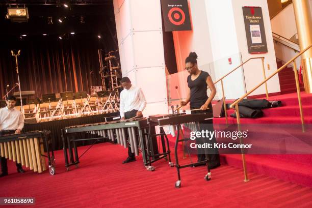 Students perform during the NAMM Day Of Service With DC Public Schools Music Festival At The Kennedy Center on May 21, 2018 in Washington, DC.