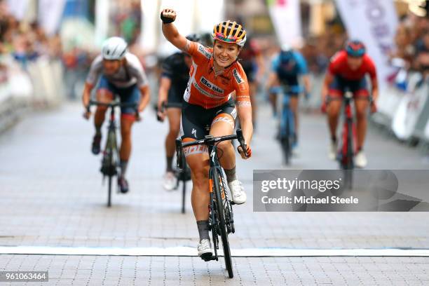 Arrival / Amy Pieters of The Netherlands and Boels - Dolmans Cycling Team / qCelebration / during the 31st Women WT Emakumeen. Bira 2018, Stage 3 a...