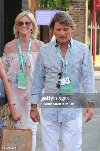 Anthea Turner and Richard Farleigh attending the Chelsea Flower show on May 21, 2018 in London, England.