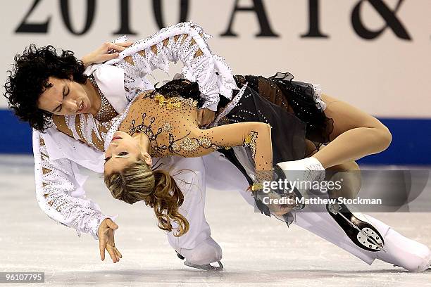 Benjamin Agosto and Tanith Belbin compete in the free dance competition during the US Figure Skating Championships at Spokane Arena on January 23,...