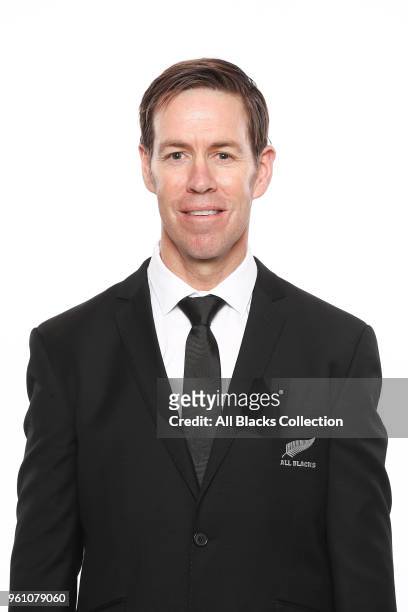 Business & Operations Manager Darren Shand poses during a New Zealand All Blacks headshots session on May 21, 2018 in Auckland, New Zealand.