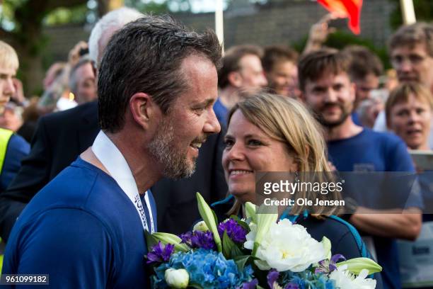 Crown Prince Frederik of Denmark is seen during the Royal Run on May 21, 2018 in Copenhagen, Denmark. The Royal Run took place in the cities of...