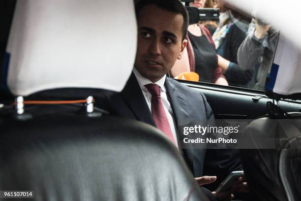 Luigi Di Maio, leader of the 5 Stars Movement , goes by taxi to the Palazzo del Quirinale, residence of the President of the Republic. On May 21,...
