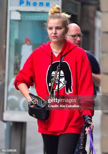 Rachel Hilbert is seen in Soho on May 21, 2018 in New York City.