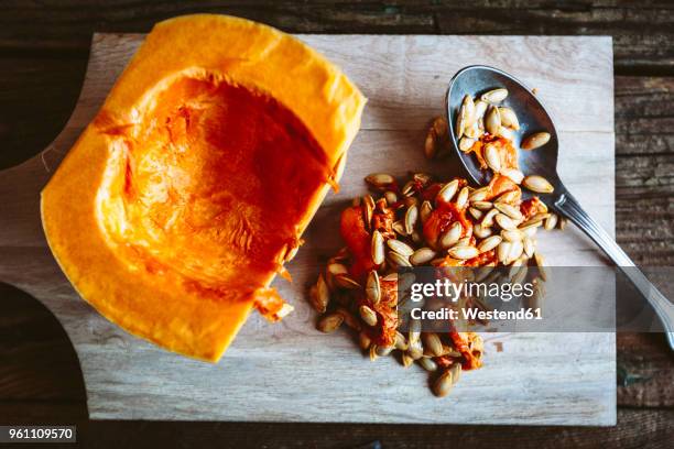 hollowed pumpkin - pumpkins stock pictures, royalty-free photos & images