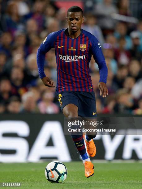 Nelson Semedo of FC Barcelona during the La Liga Santander match between FC Barcelona v Real Sociedad at the Camp Nou on May 20, 2018 in Barcelona...