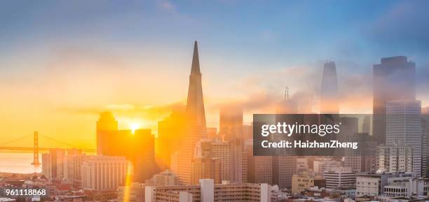 aerial view of san francisco - san francisco bay stock pictures, royalty-free photos & images