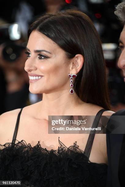 Actress Penelope Cruz, wearing jewels by Atelier Swarovski Fine Jewelry attends the screening of "Everybody Knows " and the opening gala during the...