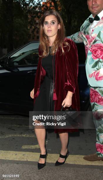 Princess Beatrice of York seen attending Annabel's x Dior - dinner to celebrate the RHS Chelsea Flower Show on May 21, 2018 in London, England.