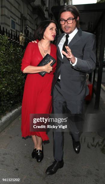 Sadie Frost and Darren Strowger seen attending Annabel's x Dior - dinner to celebrate the RHS Chelsea Flower Show on May 21, 2018 in London, England.