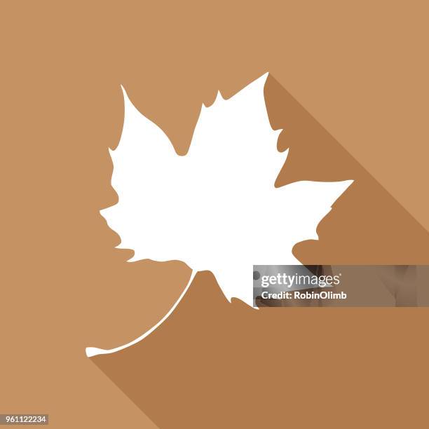 braune maple leaf icon - maple leaf stock-grafiken, -clipart, -cartoons und -symbole