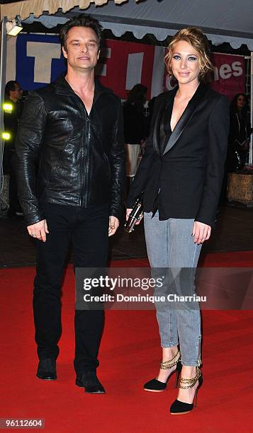 David Hallyday and Laura Smet attend the NRJ Music Awards 2010 at Palais des Festivals on January 23, 2010 in Cannes, France.