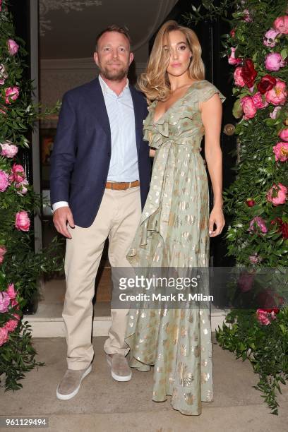 Guy Ritchie and Jacqui Ritchie arriving at Annabel's for the Dior Chelsea Flower show party on May 21, 2018 in London, England.